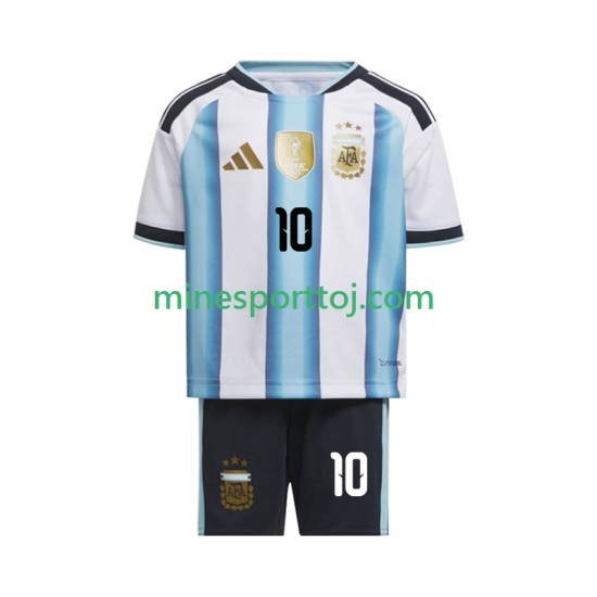 Argentina Lionel Messi 10 Børne Hjemmebane Fodboldtrøje VM 2026 Lange Ærmer