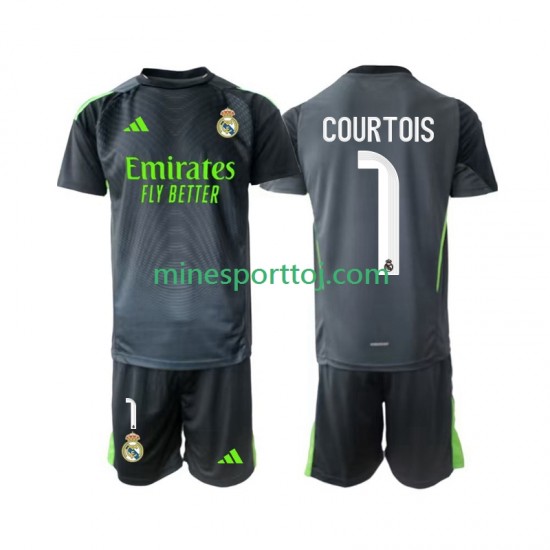 Real Madrid Målmand Thibaut Courtois 1 Børne Tredje Fodboldtrøje 2025-2026 Lange Ærmer