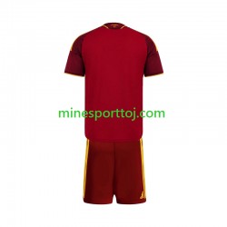 AS Roma Børne Hjemmebane Fodboldtrøje 2026-2027 Lange Ærmer