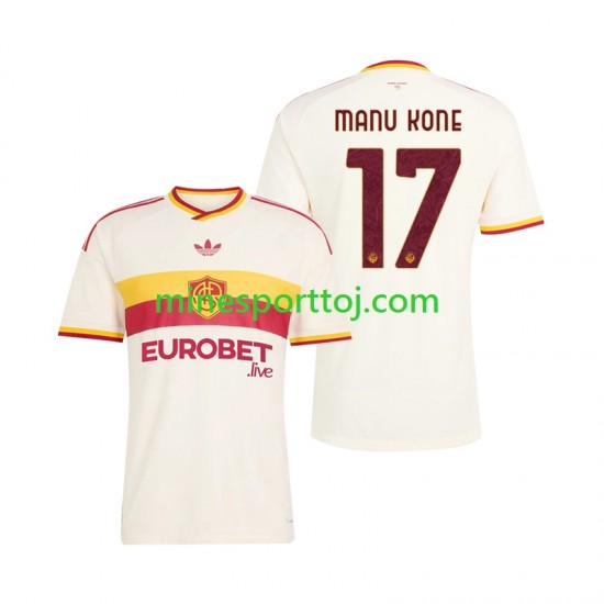 AS Roma Manu Kone 17 Herre Udebane Fodboldtrøje 2026-2027 Lange Ærmer