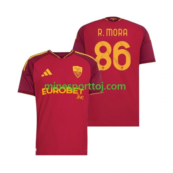 AS Roma Rodrigo Mora 86 Herre Hjemmebane Fodboldtrøje 2026-2027 Lange Ærmer