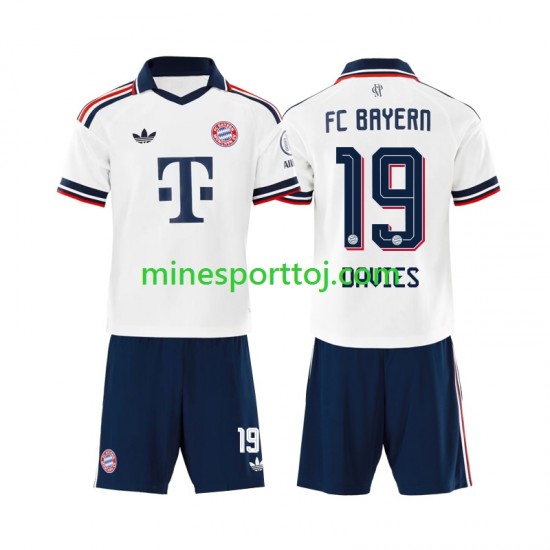FC Bayern München Alphonso Davies 19 Børne Udebane Fodboldtrøje 2026-2027 Lange Ærmer