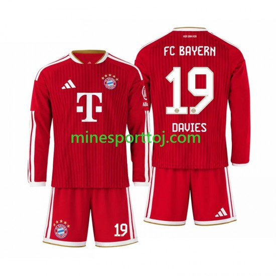 FC Bayern München Alphonso Davies 19 Børne Hjemmebane Fodboldtrøje 2026-2027 med Korte Ærmer