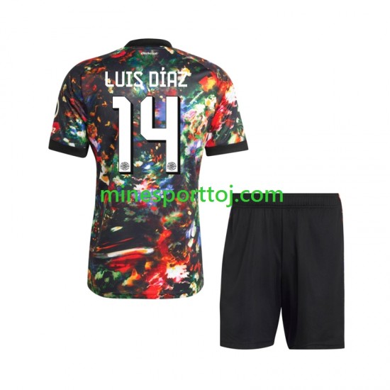 FC Bayern München Luis Diaz 14 Oktoberfest Børne Hjemmebane Fodboldtrøje 2026-2027 Lange Ærmer