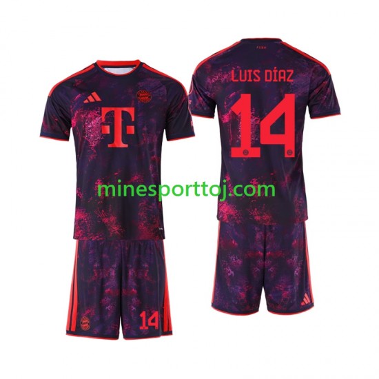 FC Bayern München Luis Diaz 14 Børne Tredje Fodboldtrøje 2026-2027 Lange Ærmer
