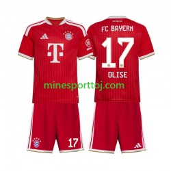 FC Bayern München Michael Olise 17 Børne Hjemmebane Fodboldtrøje 2026-2027 Lange Ærmer