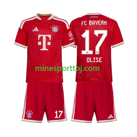FC Bayern München Michael Olise 17 Børne Hjemmebane Fodboldtrøje 2026-2027 Lange Ærmer