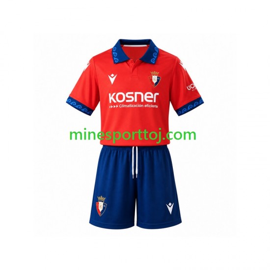 CA Osasuna Børne Hjemmebane Fodboldtrøje 2026-2027 Lange Ærmer