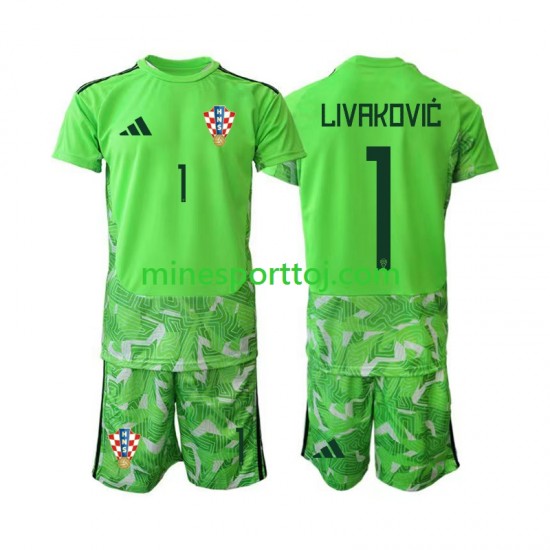 Kroatien Målmand Dominik Livakovic 25 Børne Hjemmebane Fodboldtrøje 2026-2027 Lange Ærmer