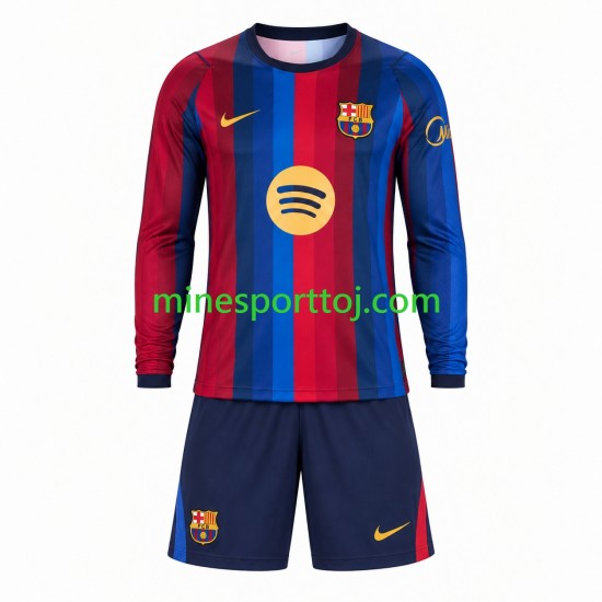 FC Barcelona Børne Hjemmebane Fodboldtrøje 2026-2027 med Korte Ærmer