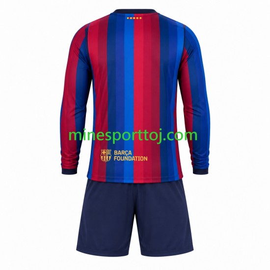 FC Barcelona Børne Hjemmebane Fodboldtrøje 2026-2027 med Korte Ærmer