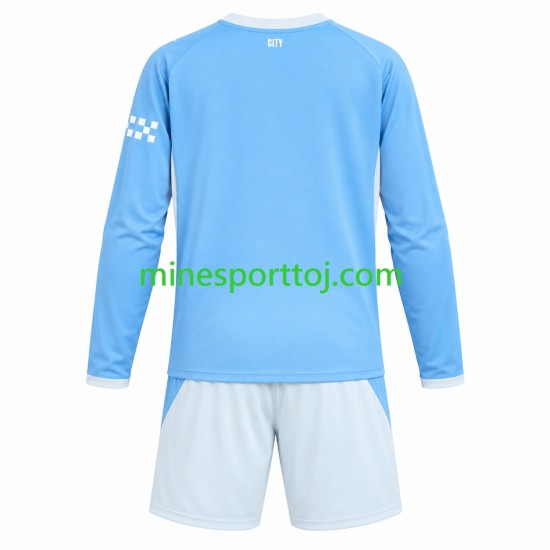 Manchester City Børne Hjemmebane Fodboldtrøje 2026-2027 med Korte Ærmer
