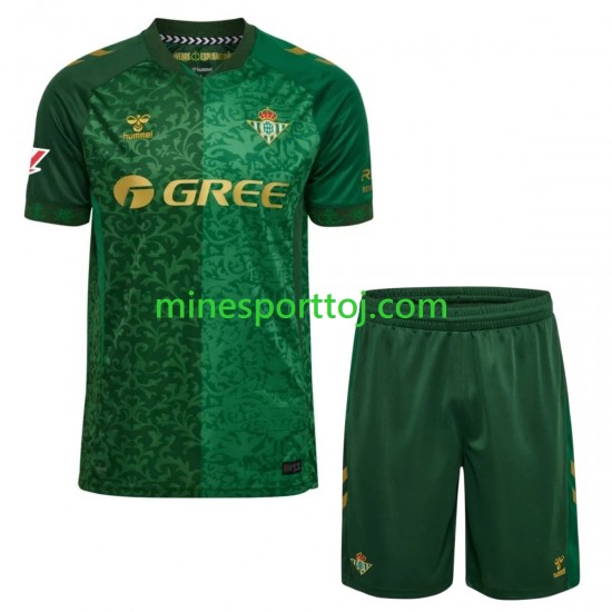 Real Betis Børne Udebane Fodboldtrøje 2026-2027 Lange Ærmer