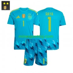 Spanien Målmand David Raya 1 Børne Hjemmebane Fodboldtrøje 2026-2027 Lange Ærmer