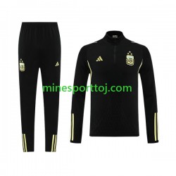 Argentina Sort Træningssæt med Jakke og Bukser 2023-2024