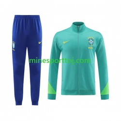 Brasilien Grøn Træningssæt med Jakke og Bukser 2023-2024