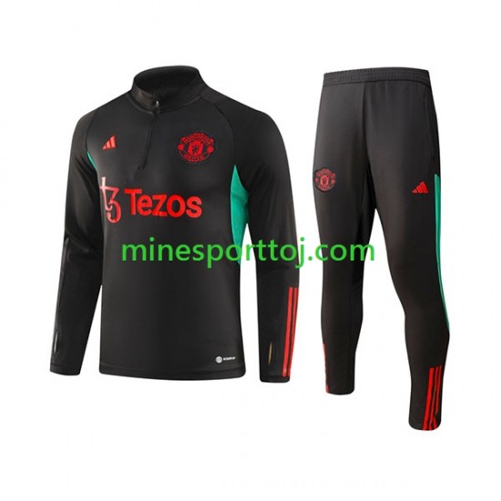 Manchester United Sort Træningsdragt 2023-2024
