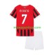 AC Milan Alvaro Morata 7 Børne Hjemmebane Fodboldtrøje 2024-2025 Lange Ærmer