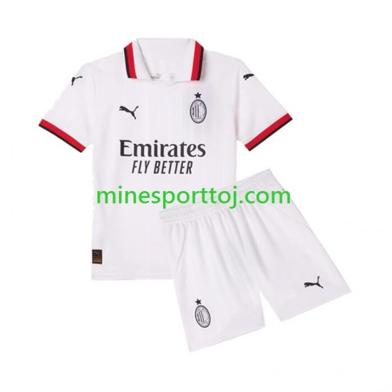 AC Milan Børne Udebane Fodboldtrøje 2024-2025 Lange Ærmer