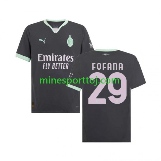 AC Milan Fofana 29 Herre Tredje Fodboldtrøje 2024-2025 Lange Ærmer AC Milan Fofana 29 Herre Tredje Fodboldtrøje 2024-2025 Lange Ærmer