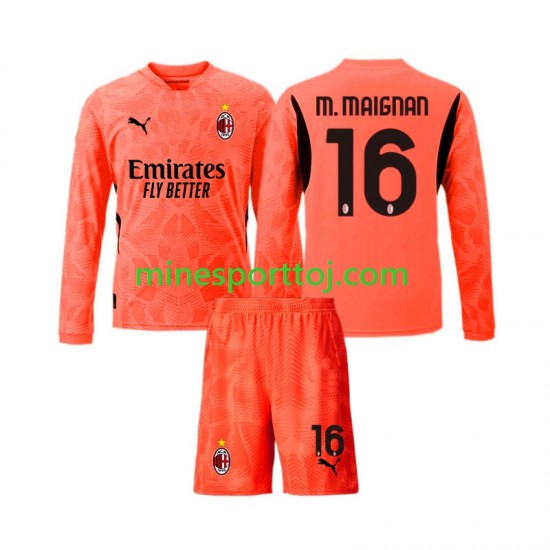 AC Milan Målmand Mike Maignan 16 Børne Fjerde Fodboldtrøje 2024-2025 med Korte Ærmer