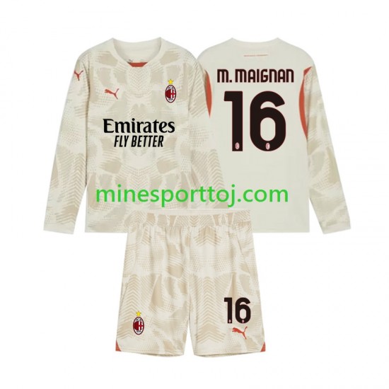 AC Milan Målmand Mike Maignan 16 Børne Tredje Fodboldtrøje 2024-2025 med Korte Ærmer