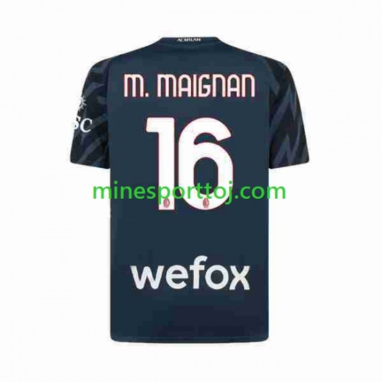 AC Milan Målmand Mike Maignan 16 Herre Tredje Fodboldtrøje 2023-2024 Lange Ærmer AC Milan Målmand Mike Maignan 16 Herre Tredje Fodboldtrøje 2023-2024 Lange Ærmer