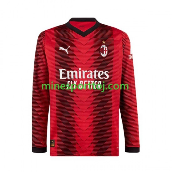 AC Milan Herre Hjemmebane Fodboldtrøje 2023-2024 med Korte Ærmer