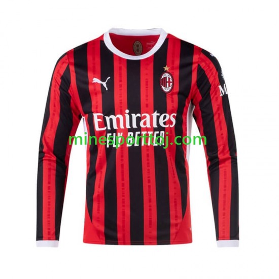AC Milan Herre Hjemmebane Fodboldtrøje 2024-2025 med Korte Ærmer