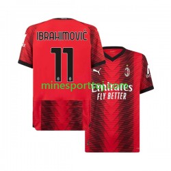 AC Milan Ibrahimovic 11 Herre Hjemmebane Fodboldtrøje 2023-2024 Lange Ærmer