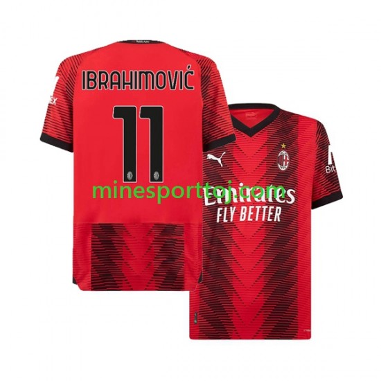 AC Milan Ibrahimovic 11 Herre Hjemmebane Fodboldtrøje 2023-2024 Lange Ærmer