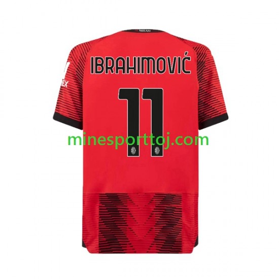 AC Milan Ibrahimovic 11 Herre Hjemmebane Fodboldtrøje 2023-2024 Lange Ærmer