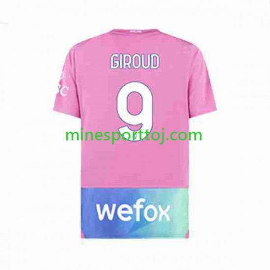 AC Milan Olivier Giroud 9 Herre Tredje Fodboldtrøje 2023-2024 Lange Ærmer