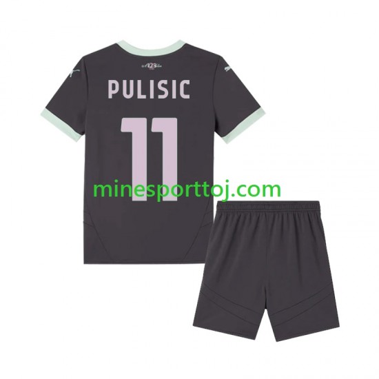 AC Milan Pulisic 11 Børne Tredje Fodboldtrøje 2024-2025 Lange Ærmer