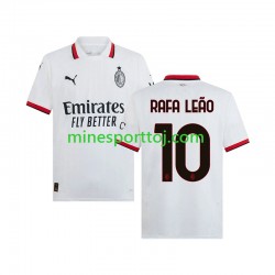AC Milan RAFA LEAO 10 Herre Udebane Fodboldtrøje 2024-2025 Lange Ærmer