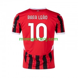 AC Milan RAFA LEAO 10 Herre Hjemmebane Fodboldtrøje 2024-2025 Lange Ærmer