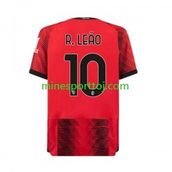 AC Milan Rafael Leao 10 Herre Hjemmebane Fodboldtrøje 2023-2024 Lange Ærmer