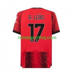 AC Milan Rafael Leao 17 Herre Hjemmebane Fodboldtrøje 2023-2024 Lange Ærmer