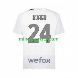 AC Milan Simon Kjaer 24 Herre Udebane Fodboldtrøje 2023-2024 Lange Ærmer
