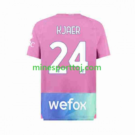 AC Milan Simon Kjaer 24 Herre Tredje Fodboldtrøje 2023-2024 Lange Ærmer