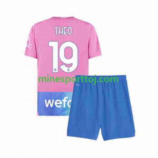 AC Milan THEO 19 Børne Tredje Fodboldtrøje 2023-2024 Lange Ærmer