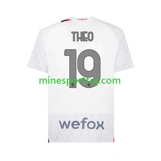 AC Milan Theo 19 Herre Udebane Fodboldtrøje 2023-2024 Lange Ærmer AC Milan Theo 19 Herre Udebane Fodboldtrøje 2023-2024 Lange Ærmer