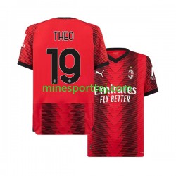 AC Milan Theo Hernandez 19 Herre Hjemmebane Fodboldtrøje 2023-2024 Lange Ærmer