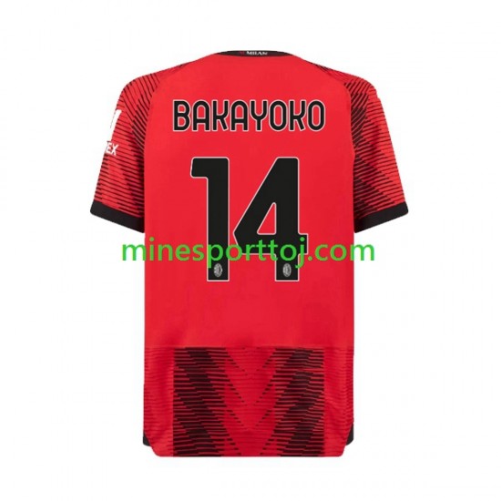 AC Milan Tiemoue Bakayoko 14 Herre Hjemmebane Fodboldtrøje 2023-2024 Lange Ærmer