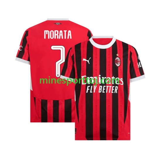 AC Milan UCL Font MORATA 7 Herre Hjemmebane Fodboldtrøje 2024-2025 Lange Ærmer AC Milan UCL Font MORATA 7 Herre Hjemmebane Fodboldtrøje 2024-2025 Lange Ærmer
