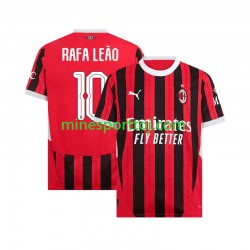 AC Milan UCL Font RAFA LEAO 10 Herre Hjemmebane Fodboldtrøje 2024-2025 Lange Ærmer