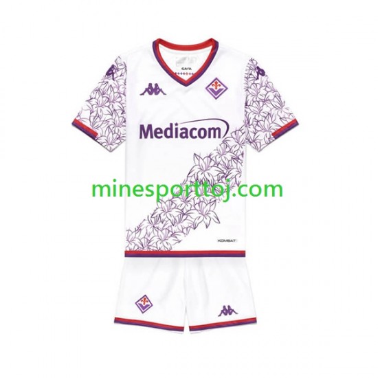 Fiorentina Børne Udebane Fodboldtrøje 2023-2024 Lange Ærmer