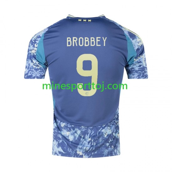 AFC Ajax Brian Brobbey 9 Herre Udebane Fodboldtrøje 2024-2025 Lange Ærmer