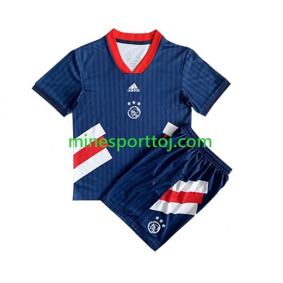 AFC Ajax Icon Børne Retro Hjemmebane Fodboldtrøje 2022-2023 Lange Ærmer