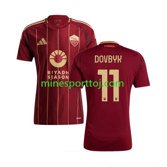 AS Roma Artem Dovbyk 11 Herre Hjemmebane Fodboldtrøje 2024-2025 Lange Ærmer